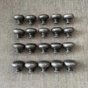 Round Mushroom Style‎ Cabinet Drawer Knobs Pulls Antiqued Nickel Set of 20